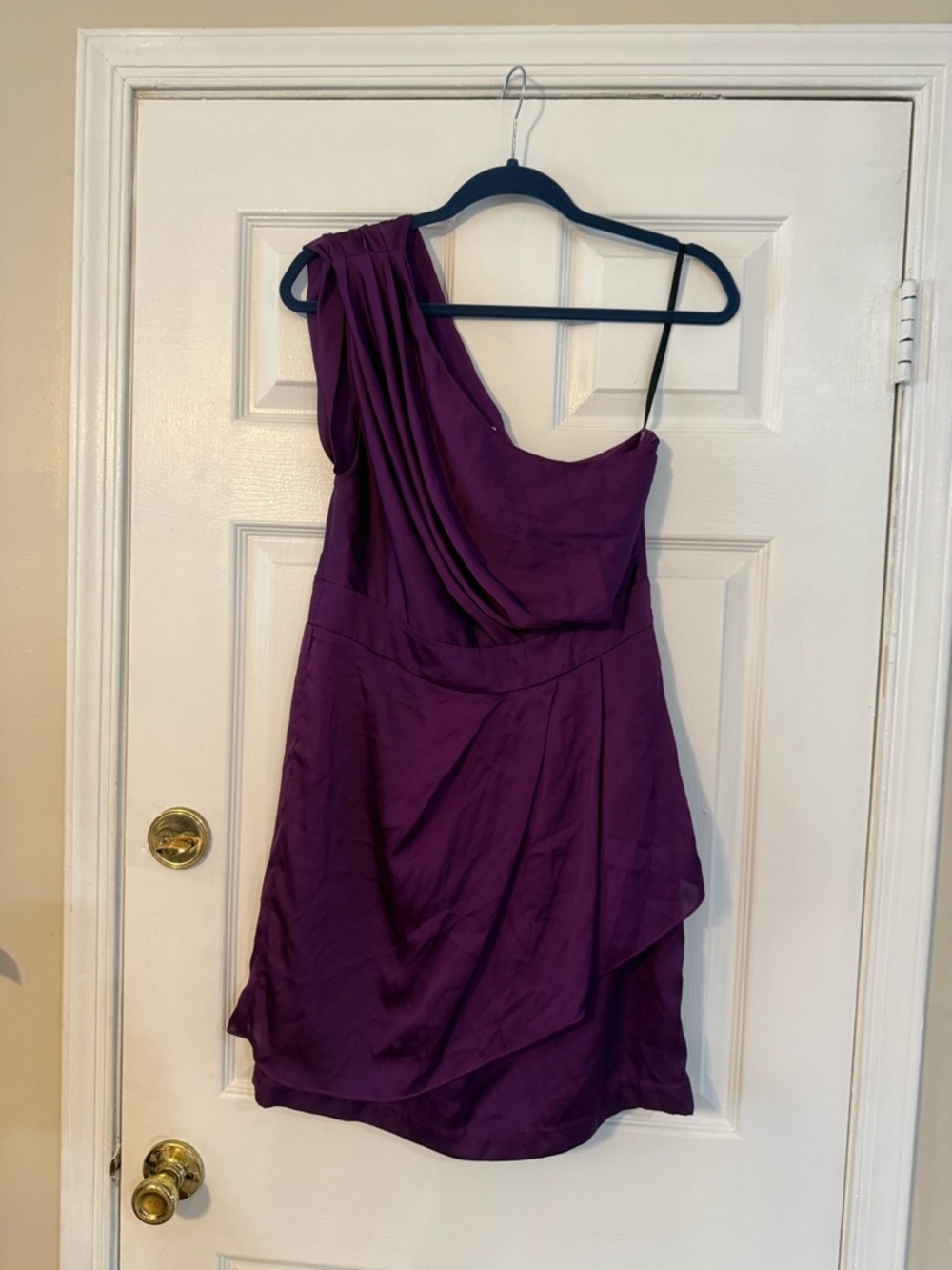 BCBGeneration One-Shoulder Plum Dress